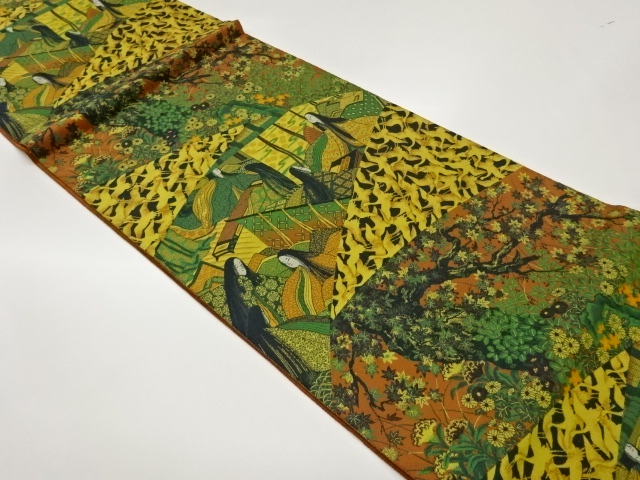 JAPANESE FUKURO OBI / WOVEN CRANES / BY MANYO